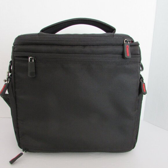 Canon DSRL Camera Bag Black Red Padded Interior Detachable Adjustable Strap - Picture 4 of 11